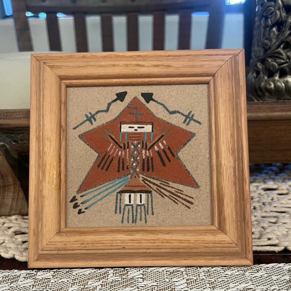Stanley Framed Sand Art with Earthy Tones